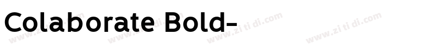 Colaborate Bold字体转换